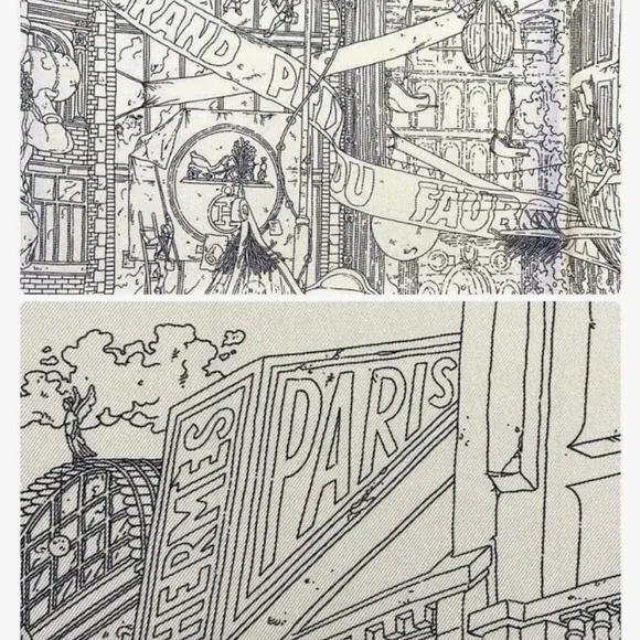 HERMÈS Le Grand Prix du Faubourg Scarf New With Tags - Picture 4 of 5